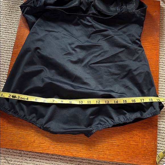 WHITE STAG Black one piece swimsuit. Full coverage with half skirt. Sz.1x/16. - Picture 12 of 14